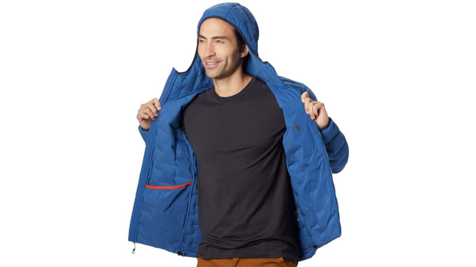 Mountain Hardwear Super DS Stretchdown Hooded Jacket - Womens, Nightfall Blue, Large, 1846421448-L