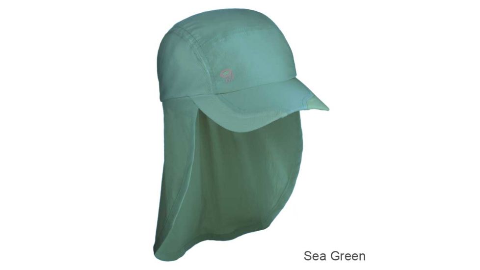 Mountain Hardwear Surya Flap Cap Womens - Sea Green-Large