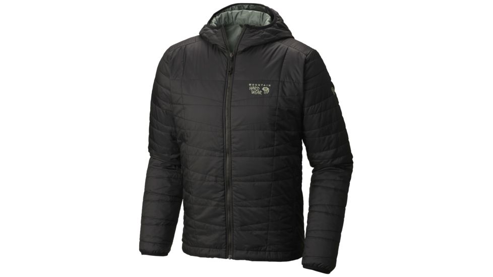 Mountain Hardwear Switch Flip Hooded Jacket - Men's-Black/Thunderhead Grey-Large
