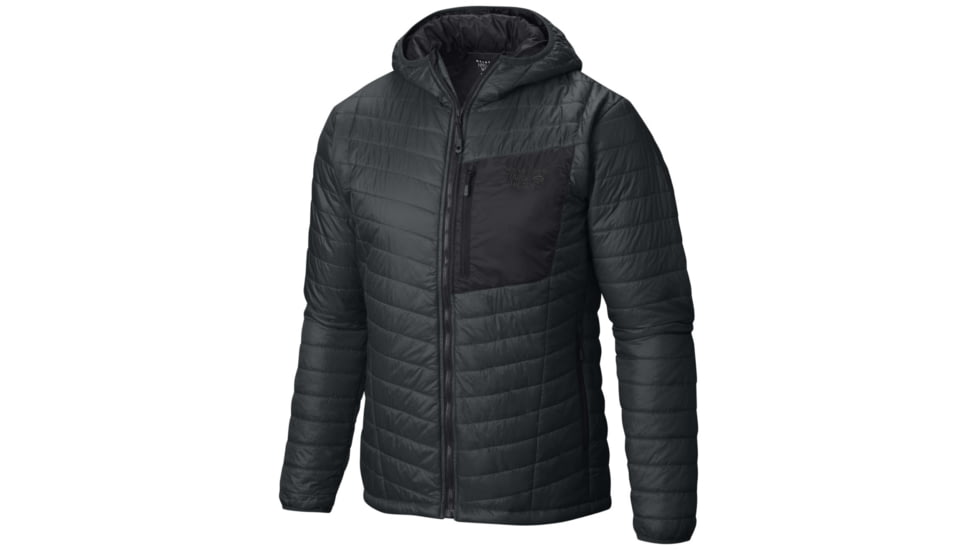 Mountain Hardwear Thermostatic Hooded Jacket - Mens-Shark/Black-X-Large