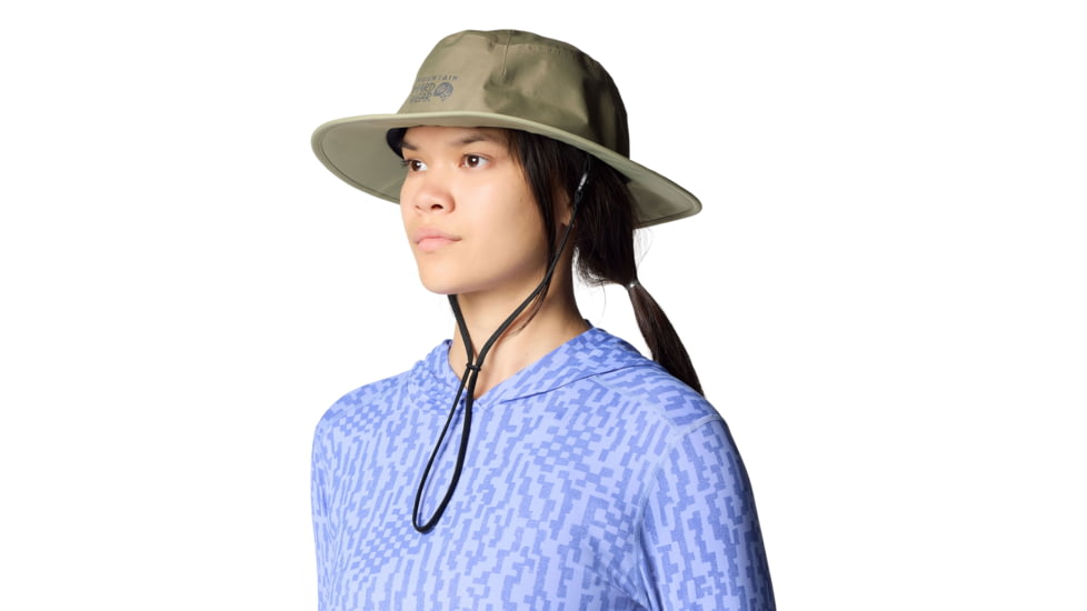 Mountain Hardwear Threshold Rain Hat, Stone Green, Mantis, S/M, 190423014774