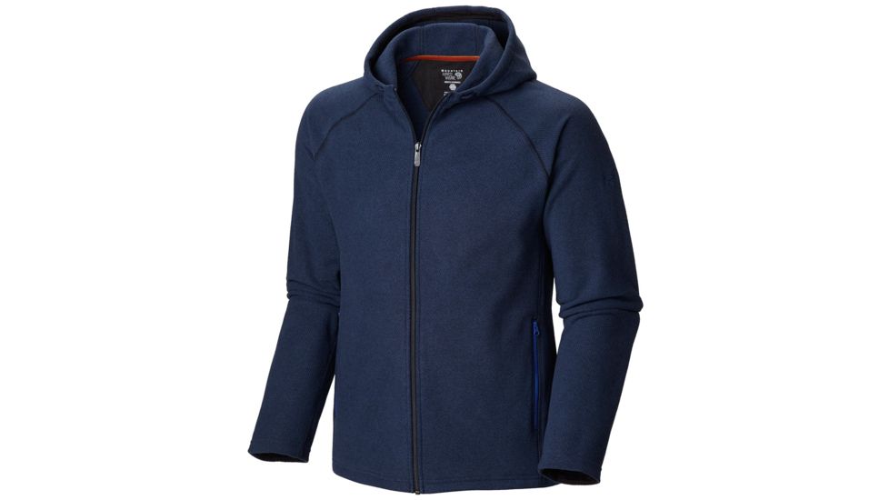 Mountain Hardwear Toasty Twill Full-Zip Hoody - Mens-Collegiate Navy-Medium