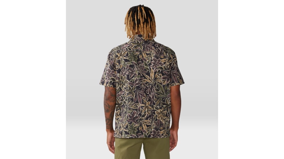 Mountain Hardwear Trail Sender Camp Shirt - Mens, Black Floral Print, Extra Large, 2075061010-XL