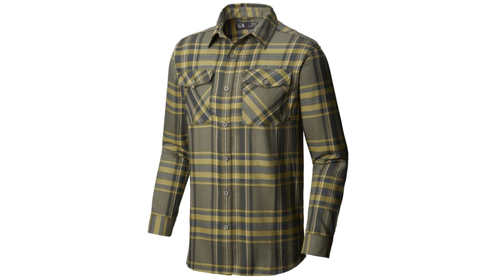Mountain Hardwear Trekkin Flannel Long Sleeve Shirt - Mens, Peatmoss, Small, 1617511213-S