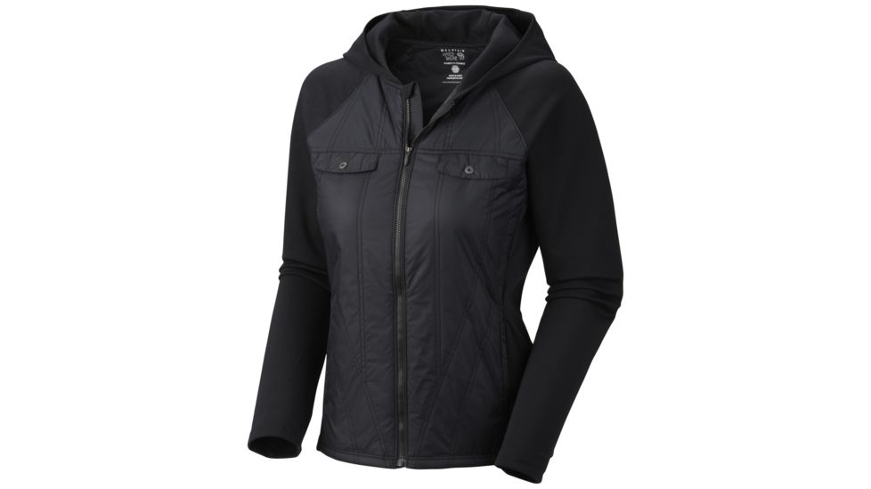 Mountain Hardwear Trekkin Insulated Hybrid Hoody - Women's-Black-X-Large