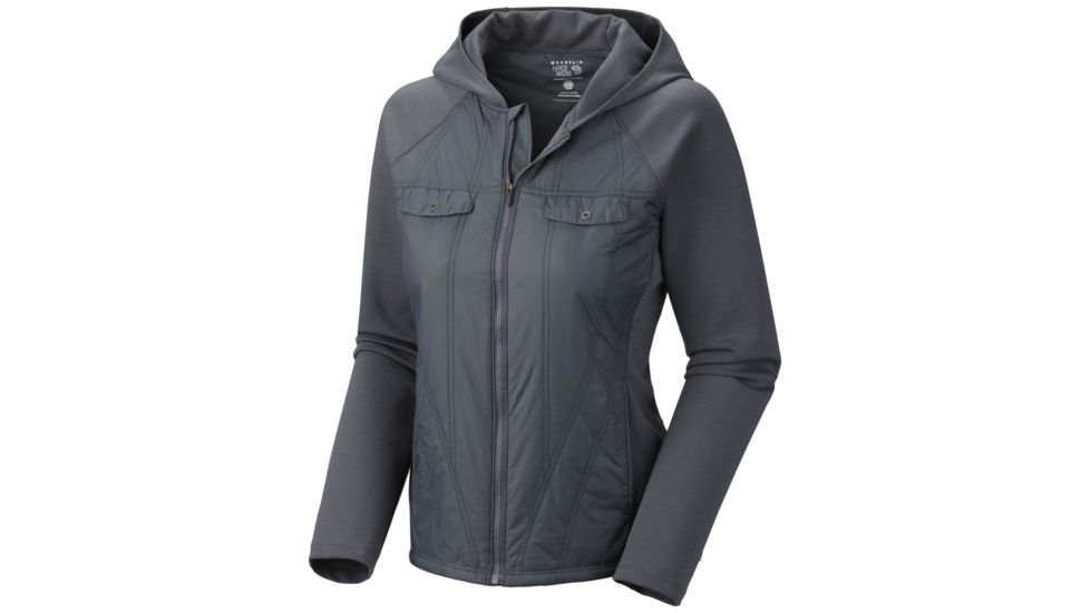 Mountain Hardwear Trekkin Insulated Hybrid Hoody - Women's-Graphite-X-Large