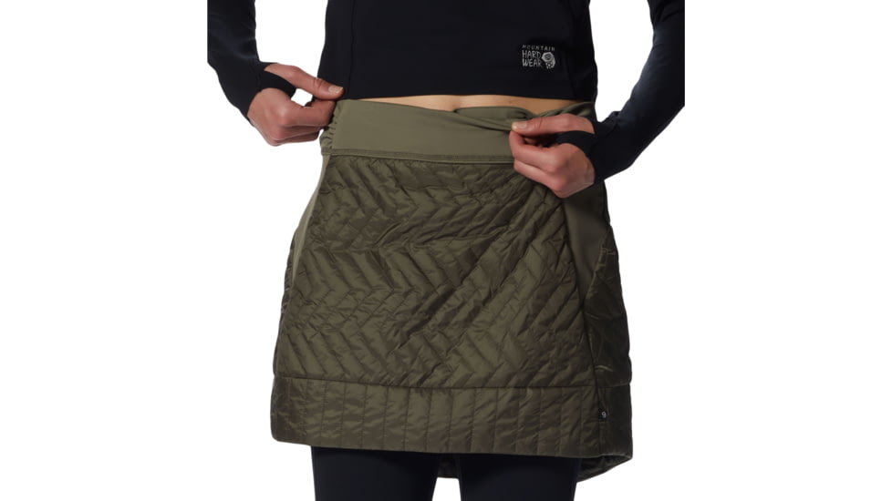Mountain Hardwear Trekkin Insulated Mini Skirt - Womens, Stone Green, Small, 2010041397-Stone Green-S