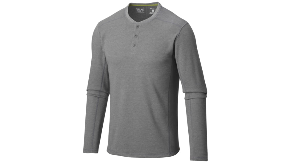 Trekkin Thermal Henley - Mens-Titanium-X-Large