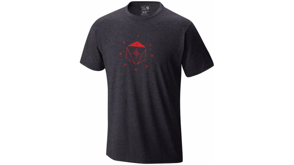 Mountain Hardwear True North Short Sleeve Tee - Men's -Heathered Black-Small