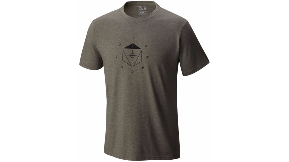 Mountain Hardwear True North Short Sleeve Tee - Men's -Heathered Peatmoss-Small