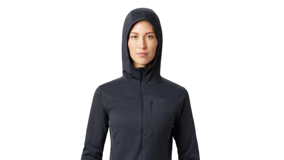 Mountain Hardwear Type 2 Fun 3/4 Zip Hoody - Womens, Dark Storm, Small, 1893771004-Dark Storm-S
