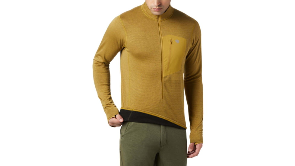 Mountain Hardwear Type 2 Fun 3/4 Zip - Mens, Dark Bolt, Large, OM8007236-L