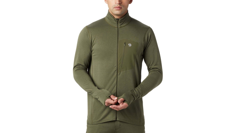 Mountain Hardwear Type 2 Fun Full Zip Jacket - Mens, Dark Army, Extra Large, OM8288304-XL