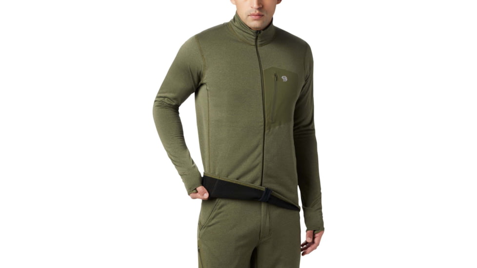 Mountain Hardwear Type 2 Fun Full Zip Jacket - Mens, Dark Army, Extra Large, OM8288304-XL