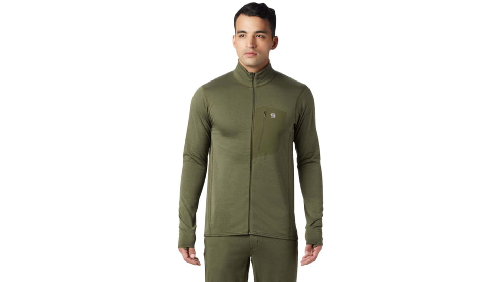 Mountain Hardwear Type 2 Fun Full Zip Jacket - Mens, Dark Army, Extra Large, OM8288304-XL