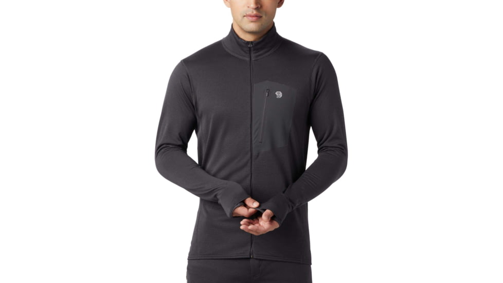 Mountain Hardwear Type 2 Fun Full Zip Jacket - Mens, Void, Large, OM8288012-L