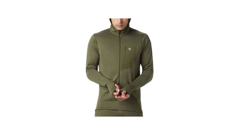 Mountain Hardwear Type 2 Fun Hoody - Mens, Dark Army, Medium, 1851021304-M