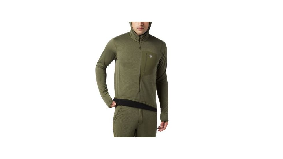 Mountain Hardwear Type 2 Fun Hoody - Mens, Dark Army, Medium, 1851021304-M