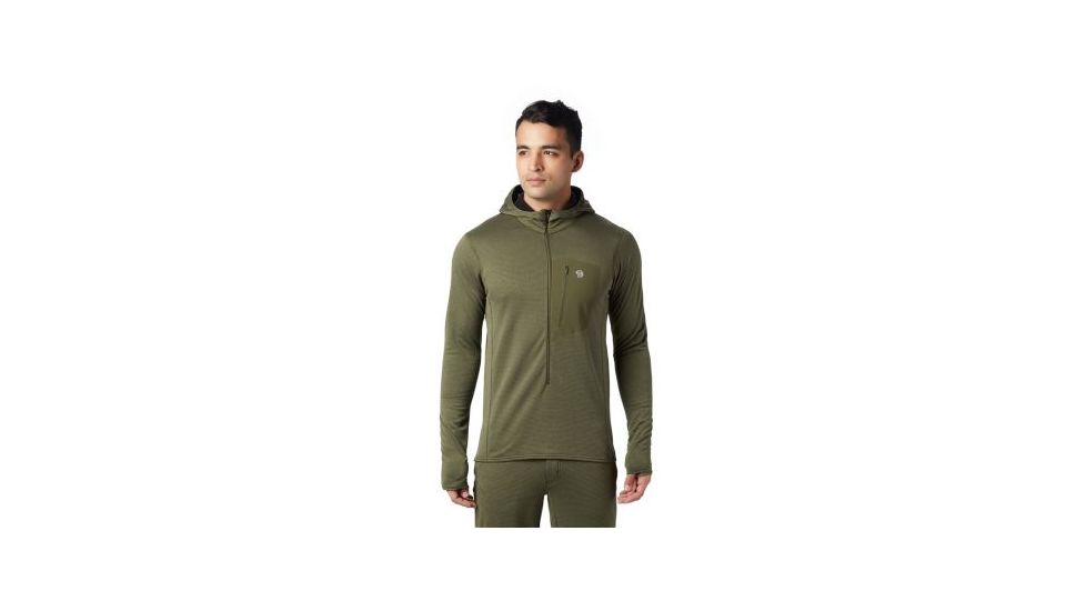 Mountain Hardwear Type 2 Fun Hoody - Mens, Dark Army, Medium, 1851021304-M