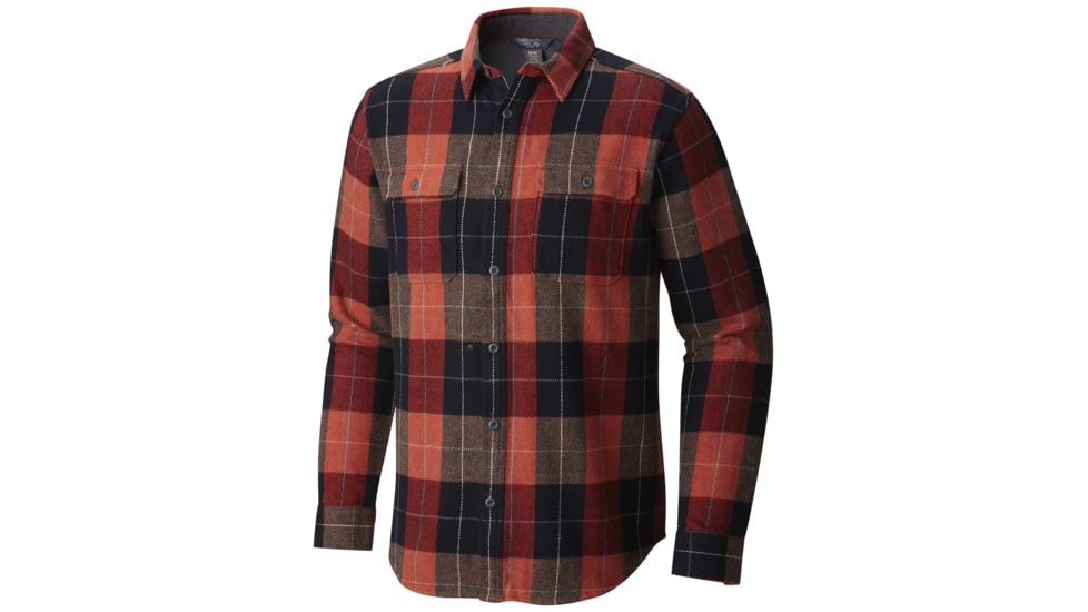 Mountain Hardwear Walcott Long Sleeve Flannel Shirt - Men's-Dark Fire-X-Large