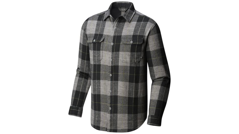 Mountain Hardwear Walcott Long Sleeve Flannel Shirt - Mens, Manta Grey, Medium, 1677331073-M