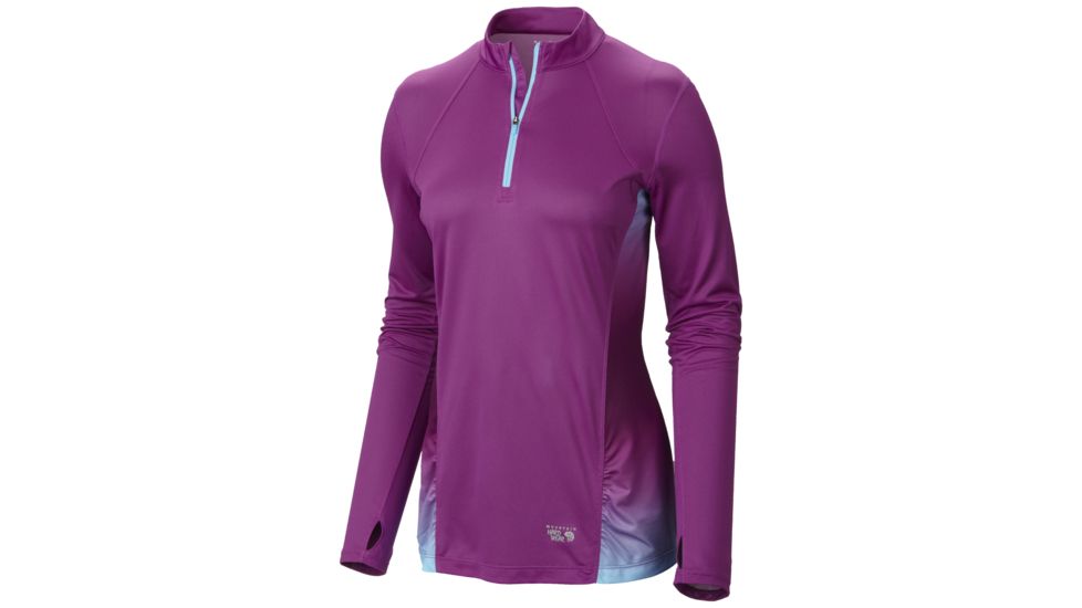 Mountain Hardwear Wicked Electric Long Sleeve Zip T - Women's-Berry Jam-X-Small