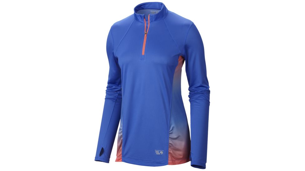 Mountain Hardwear Wicked Electric Long Sleeve Zip T - Women's-Cornflower-X-Small