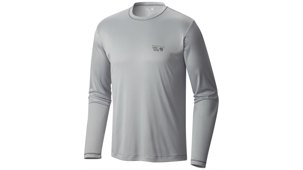 Mountain Hardwear Wicked Long Sleeve T - Men's-Grey Ice-X-Large