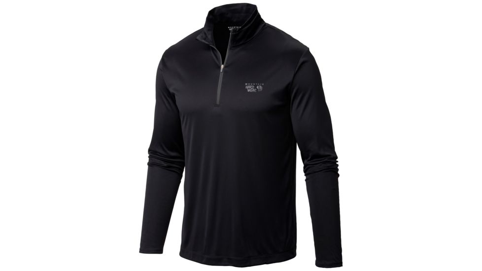 Mountain Hardwear Wicked Long Sleeve Zip T - Men's-Black-XX-Large