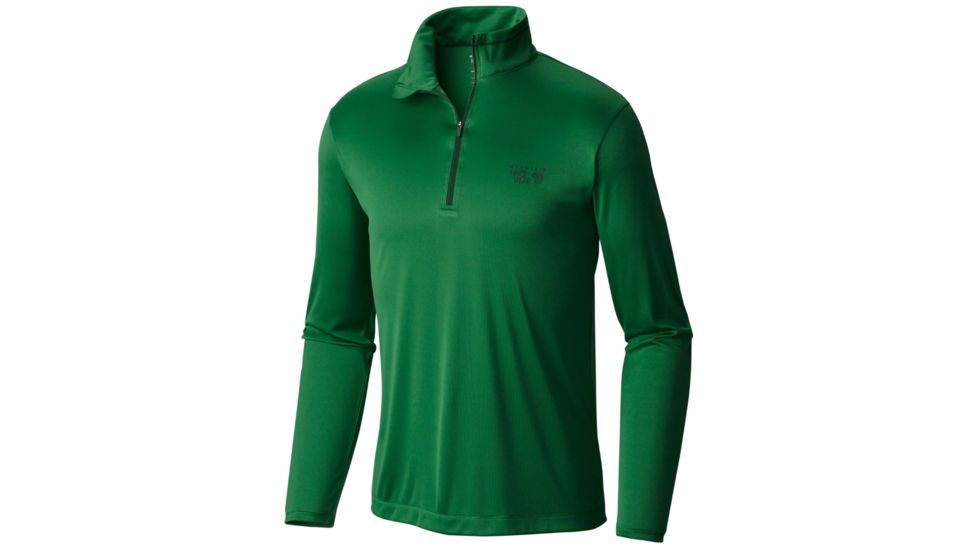 Mountain Hardwear Wicked Long Sleeve Zip T - Men's-Serpent Green-Small