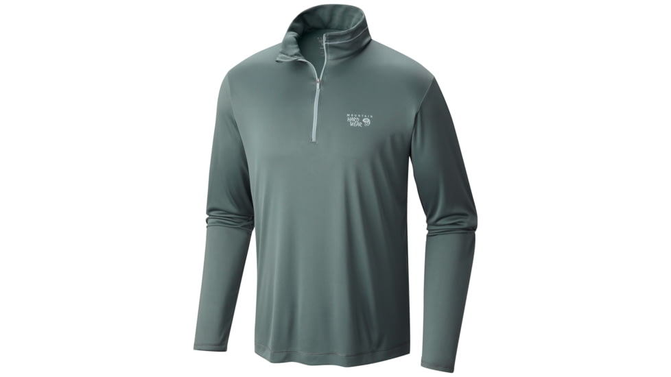 Mountain Hardwear Wicked Long Sleeve Zip T - Men's-Thunderhead Grey-XX-Large