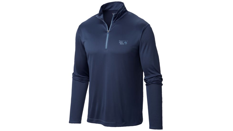 Mountain Hardwear Wicked Long Sleeve Zip T - Men's-Zinc-Small