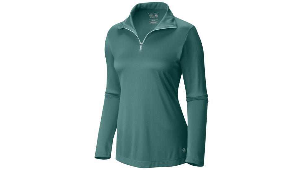 Wicked Long Sleeve Zip T - Womens-Teal Green-X-Small