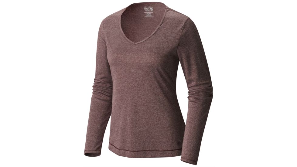 Mountain Hardwear Wicked Printed Long-Sleeve T - Women's-Heather Marionberry-Large