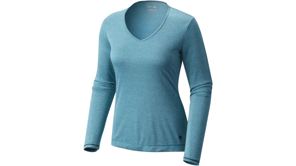Mountain Hardwear Wicked Printed Long-Sleeve T - Women's-Heather Sea Level-Medium