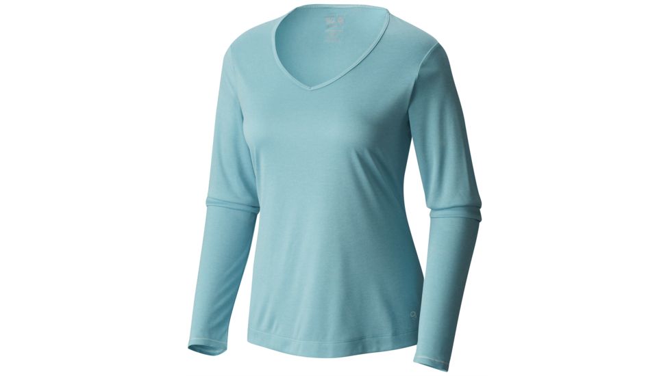 Mountain Hardwear Wicked Printed Long-Sleeve T - Women's-Heather Spruce Blue-Small