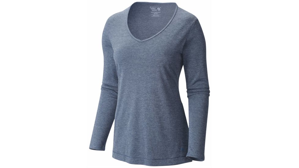 Mountain Hardwear Wicked Printed Long-Sleeve T - Women's-Heather Zinc-Small
