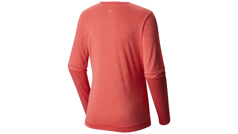 Mountain Hardwear Wicked Printed Long-Sleeve T - Womens, Heather Scarlet Red, Medium OL6846680-M