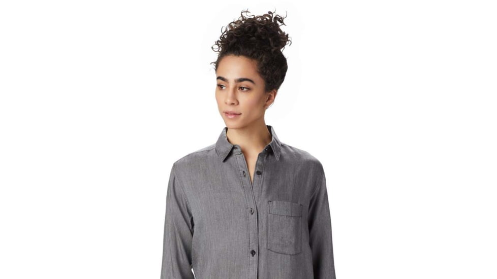 Mountain Hardwear Willow Spring Long Sleeve Shirt - Womens, Black, Large, OL8297010-L