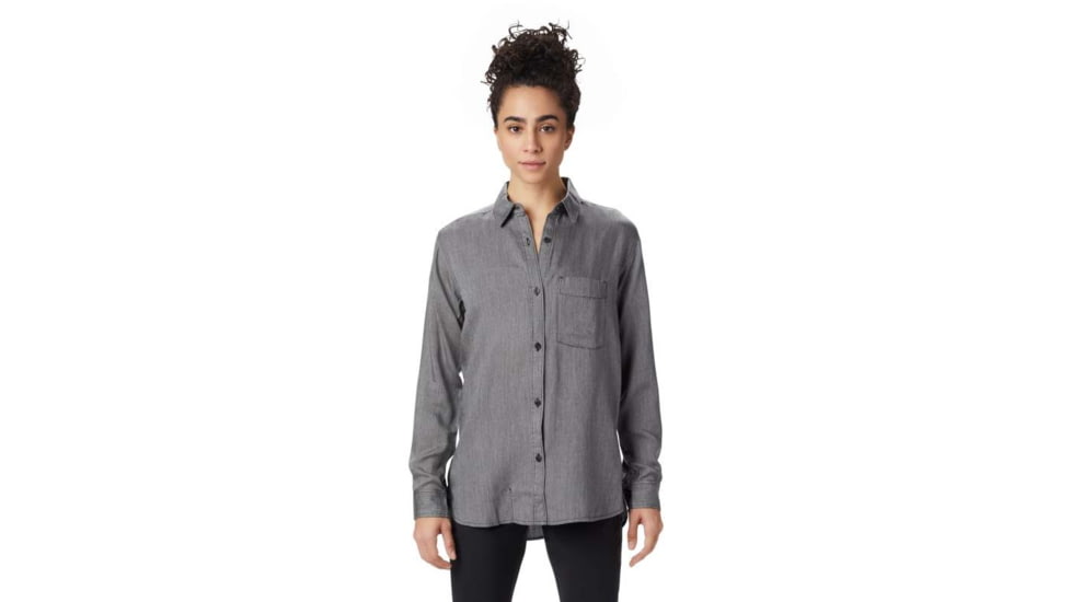 Mountain Hardwear Willow Spring Long Sleeve Shirt - Womens, Black, Large, OL8297010-L