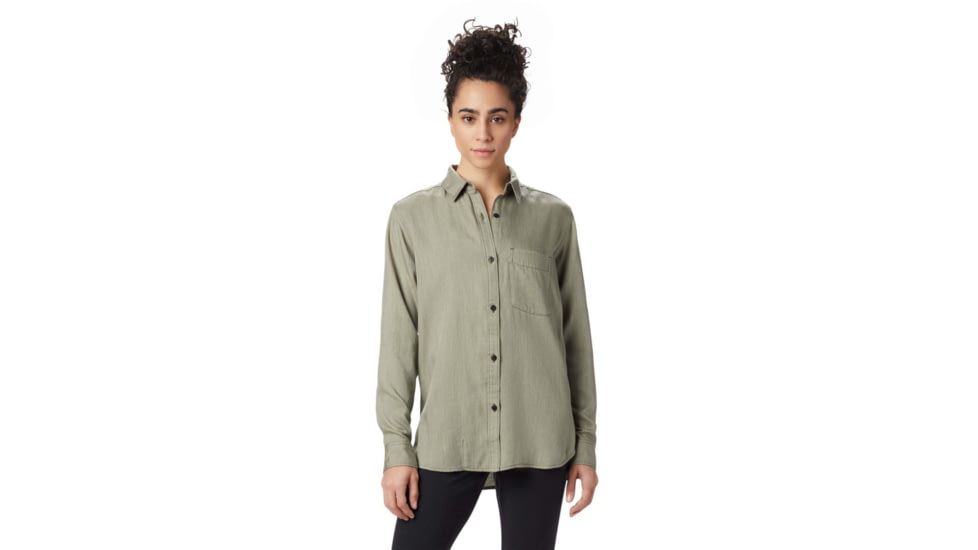 Mountain Hardwear Willow Spring Long Sleeve Shirt - Womens, Dark Army, Medium, OL8297304-M