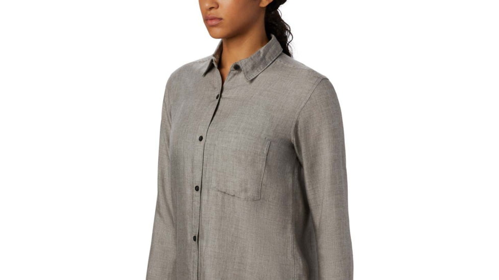 Mountain Hardwear Willow Spring Long Sleeve Shirt - Womens, Manta Grey, Large, OL8297073-L