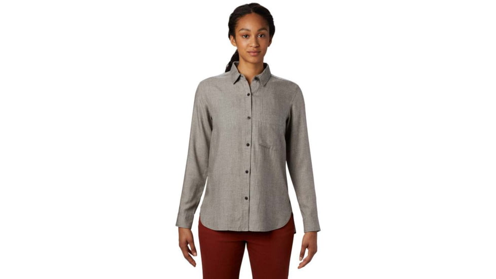 Mountain Hardwear Willow Spring Long Sleeve Shirt - Womens, Manta Grey, Large, OL8297073-L