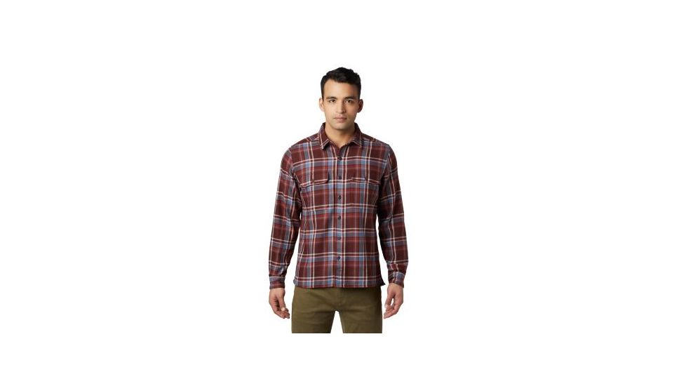 Mountain Hardwear Woolchester Long Sleeve Shirt - Mens, Dark Umber, Medium, 1851191259-M