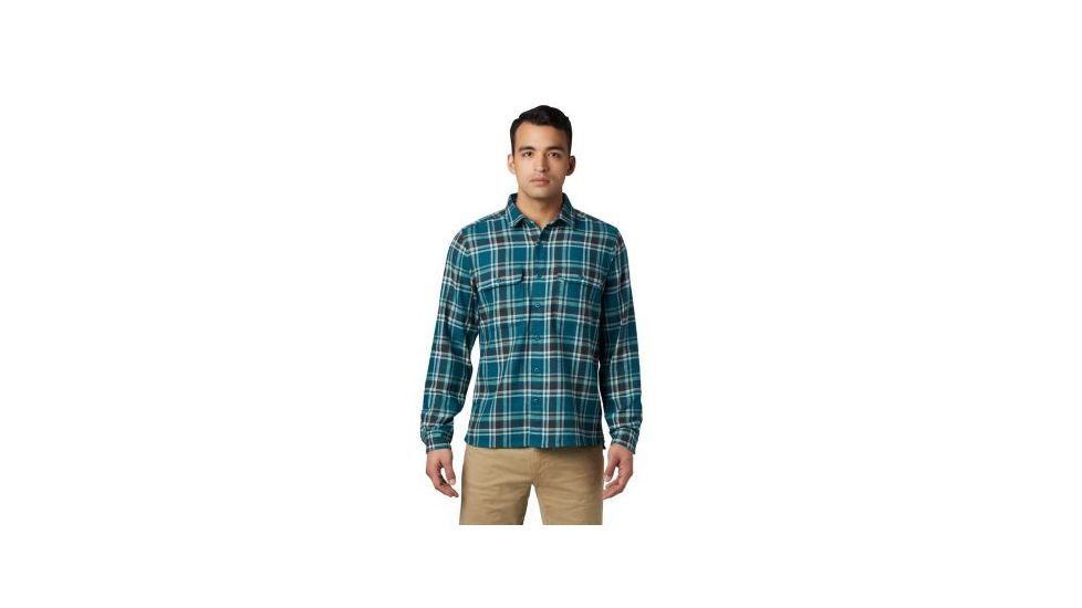 Mountain Hardwear Woolchester Long Sleeve Shirt - Mens, Dive, Medium, 1851191468-M