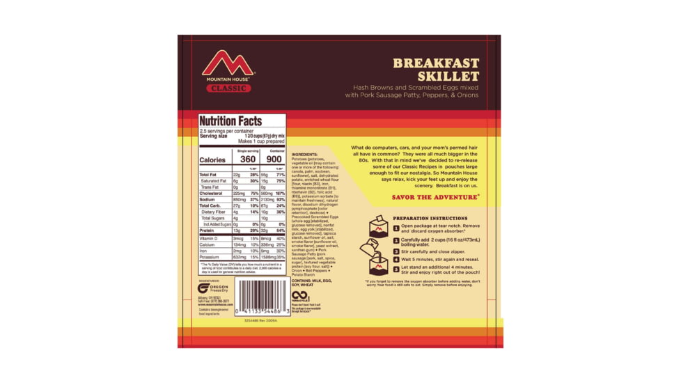Mountain House Breakfast Skillet, 2.5 Servings, 54486