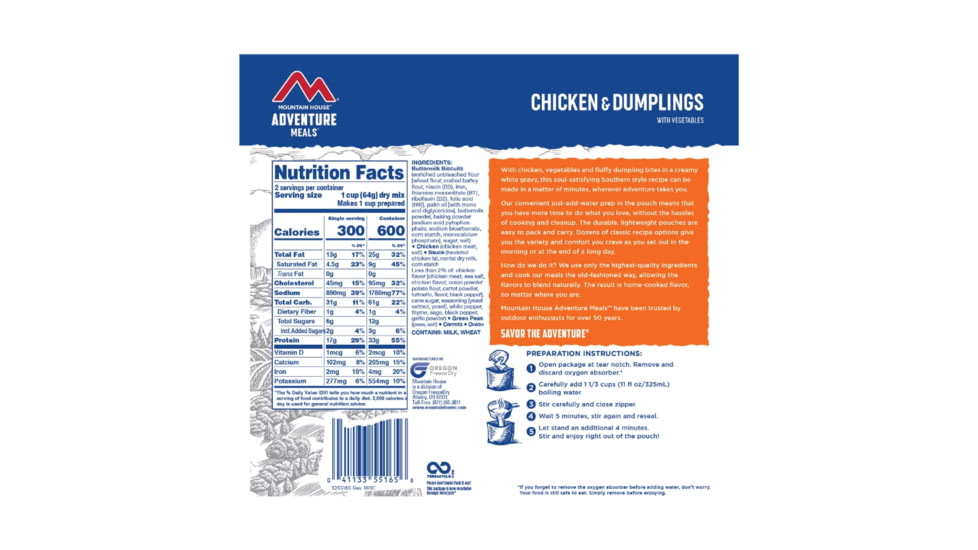 Mountain House Chicken and Dumpling, 55165