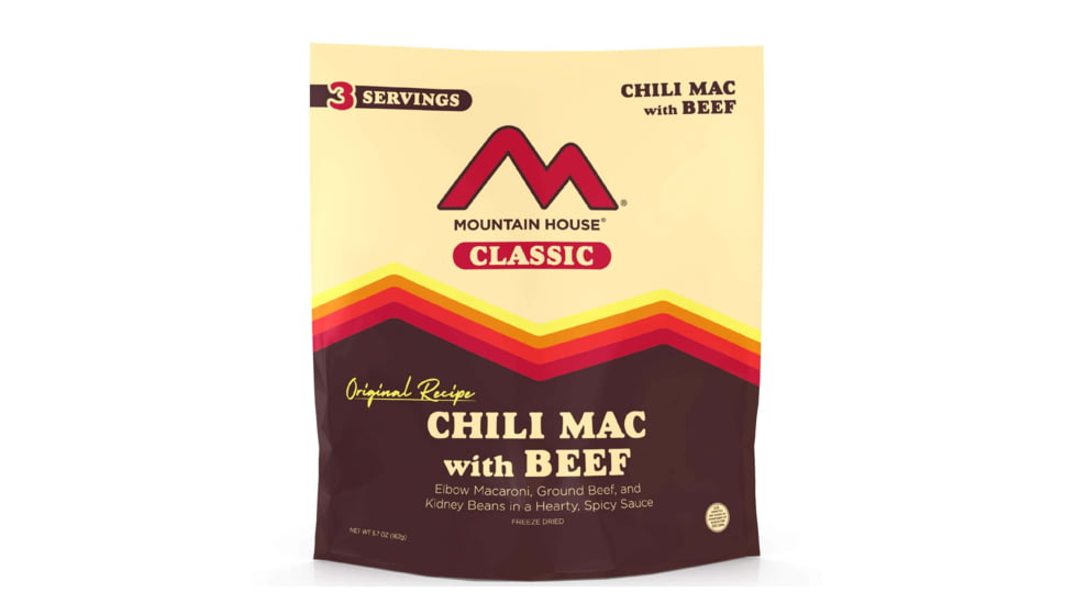 Mountain House Chili Mac with Beef, 3 Servings, 54128