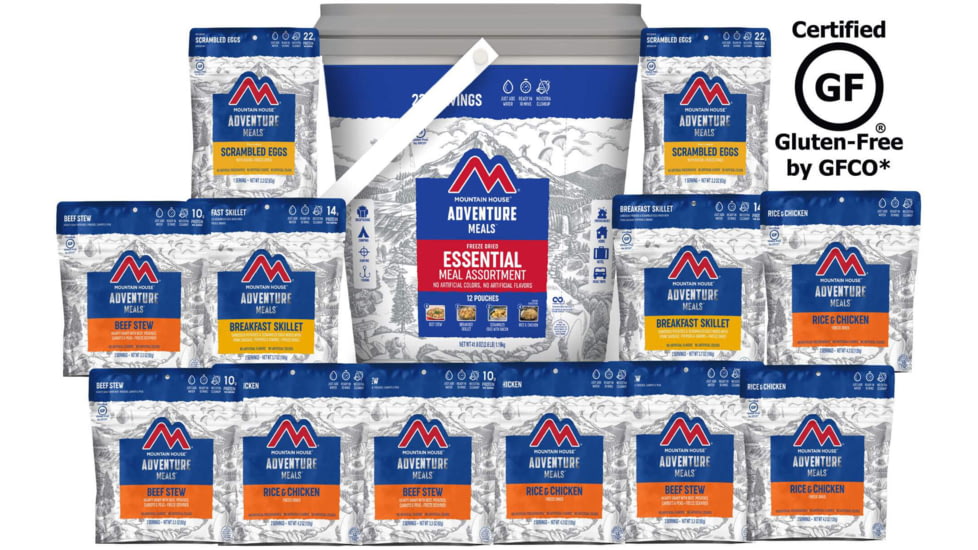 Mountain House Emergency Essential Assortment Bucket, 22 Servings, 81663