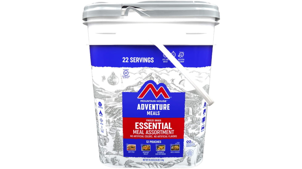 Mountain House Emergency Essential Assortment Bucket, 22 Servings, 81663